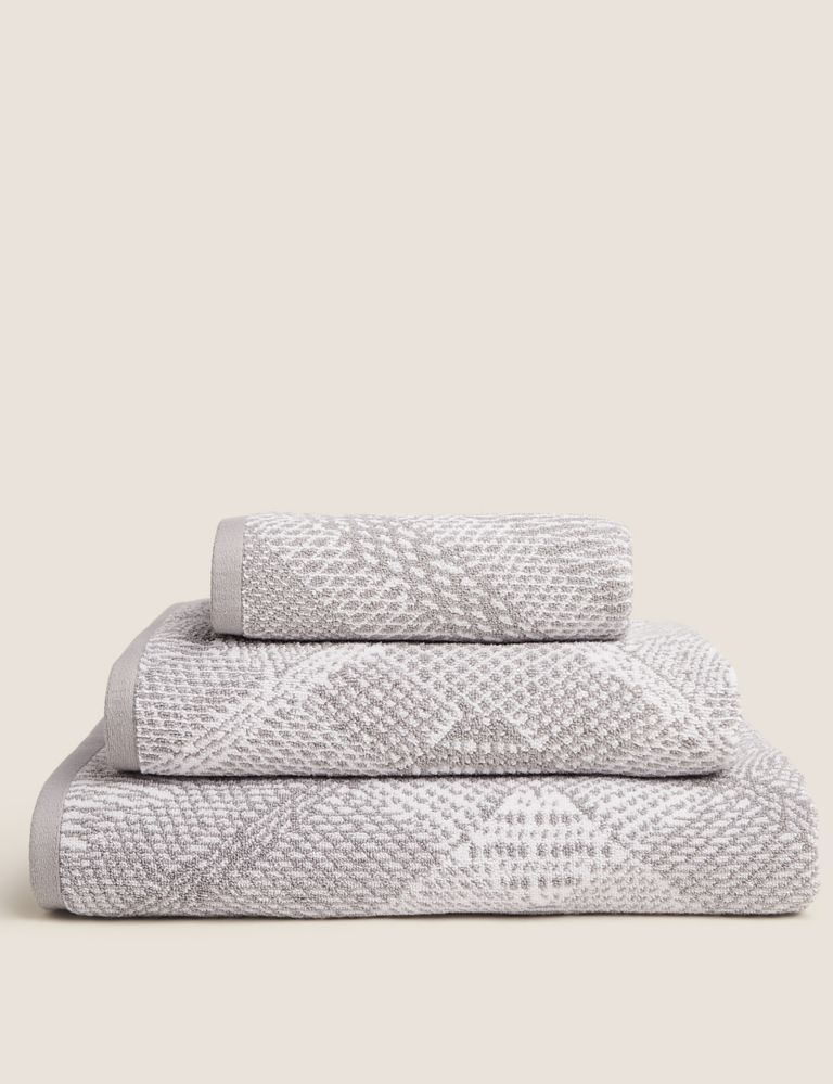 Pure Cotton Repeat Diamond Towel | M&S