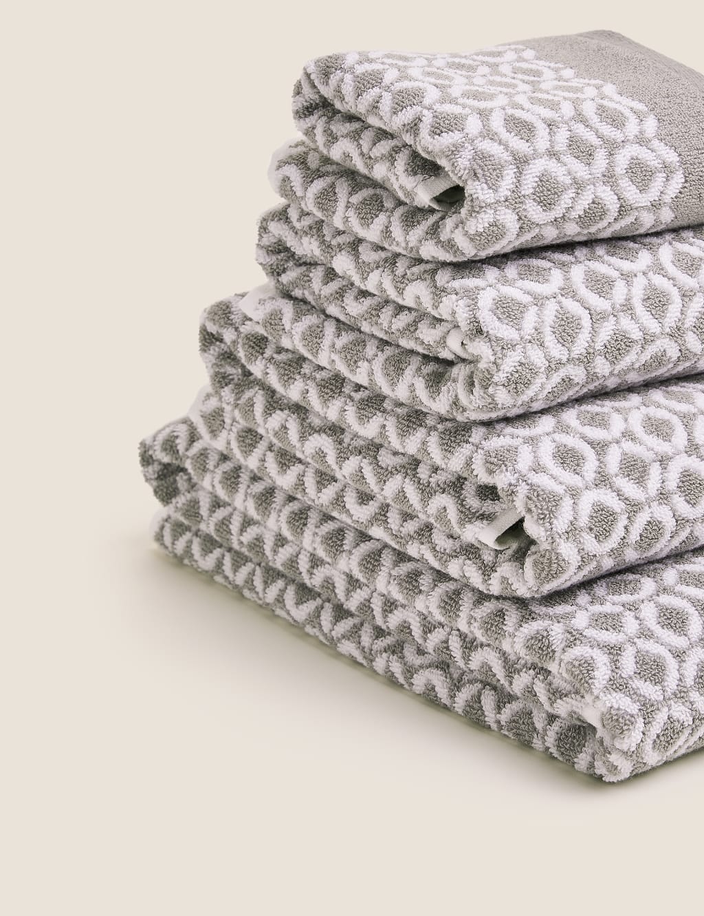Pure Cotton Repeat Links Towel M&S Collection M&S