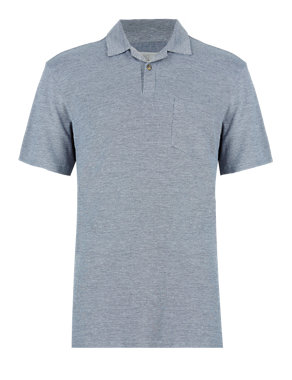 Pure Cotton Revere Collar Polo Shirt Image 2 of 3