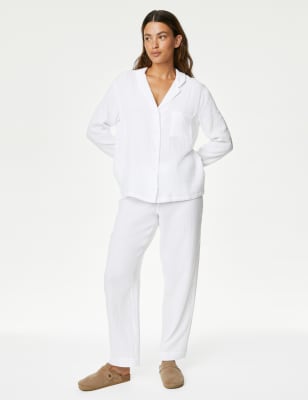 Ladies revere best sale collar pyjamas