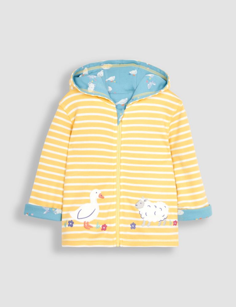 Pure Cotton Reversible Animal Hoodie (6 Mths-7 Yrs) 3 of 6