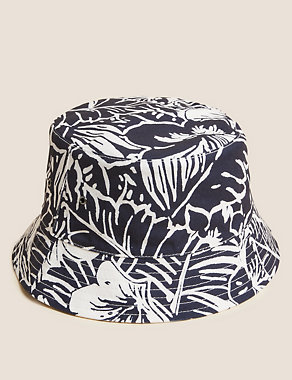 Pure Cotton Reversible Bucket Hat Image 2 of 4