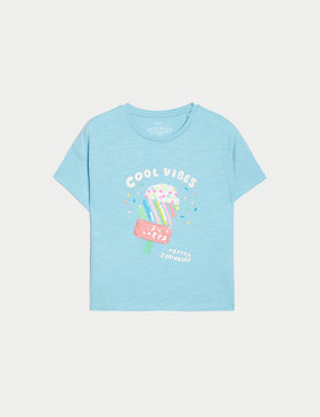 Pure Cotton Reversible Sequin T-Shirt (2-8 Yrs) Image 2 of 5