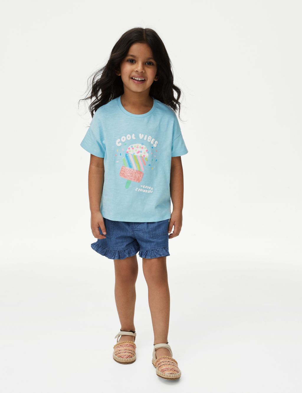 Pure Cotton Reversible Sequin T-Shirt (2-8 Yrs) 2 of 5