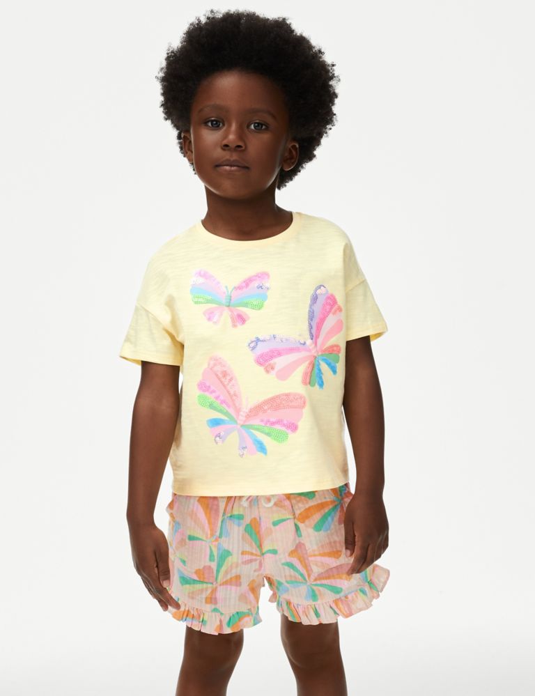 Pure Cotton Reversible Sequin T-Shirt (2-8 Yrs) 3 of 5