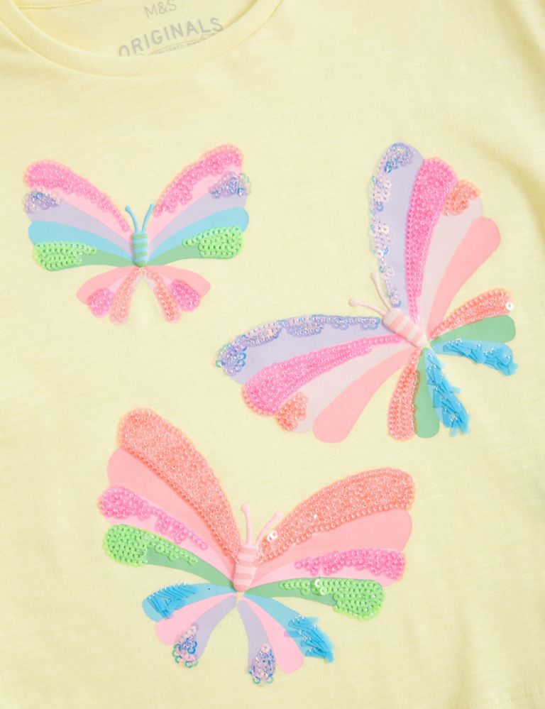 Pure Cotton Reversible Sequin T-Shirt (2-8 Yrs) 5 of 5