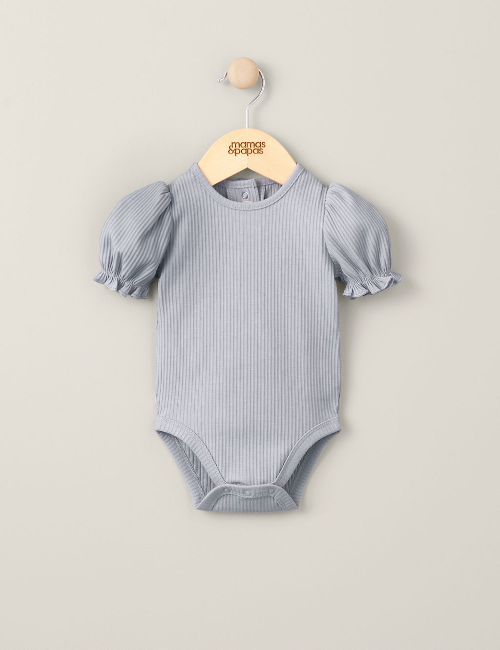 Pure Cotton Ribbed Bodysuit (0-3 Yrs) 1 of 2