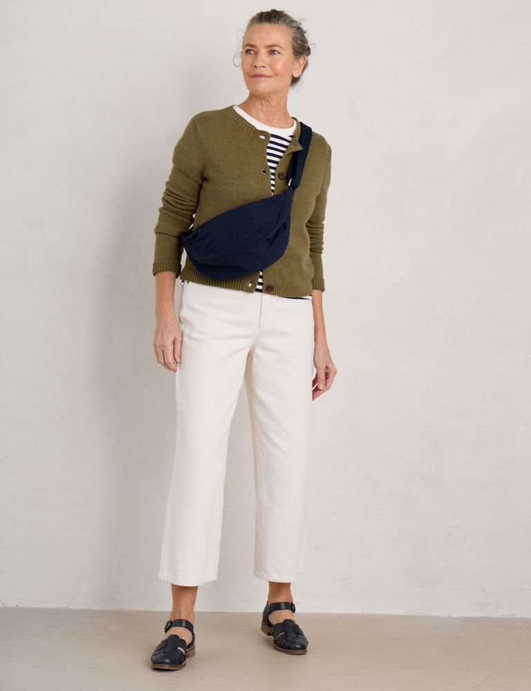 Pure Cotton Ribbed Cardigan 1 of 5