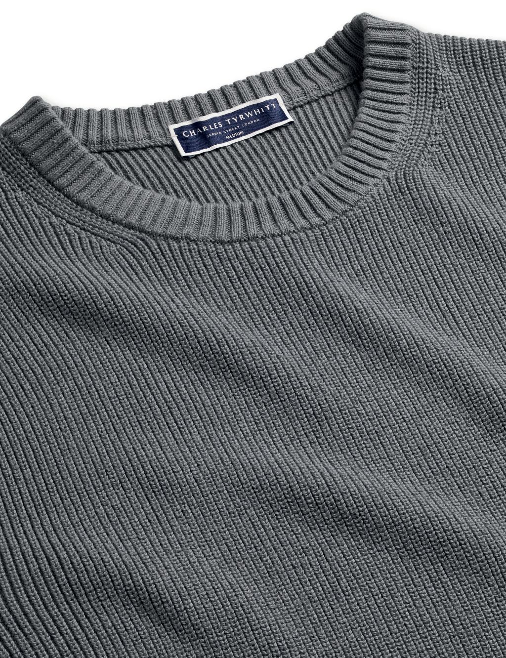 Pure Cotton Ribbed Crew Neck Jumper 5 of 6