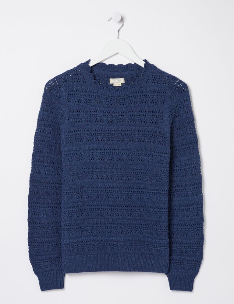 Pure Cotton Ribbed Crew Neck Jumper 2 of 4