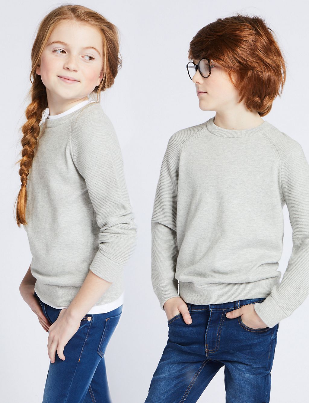 Pure Cotton Ribbed Jumper (3-16 Years) 3 of 5