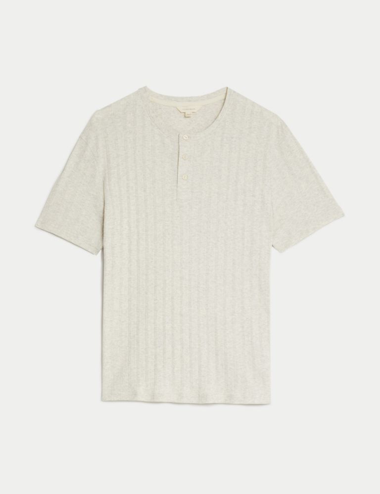 Pure Cotton Ribbed Loungewear Top 2 of 5