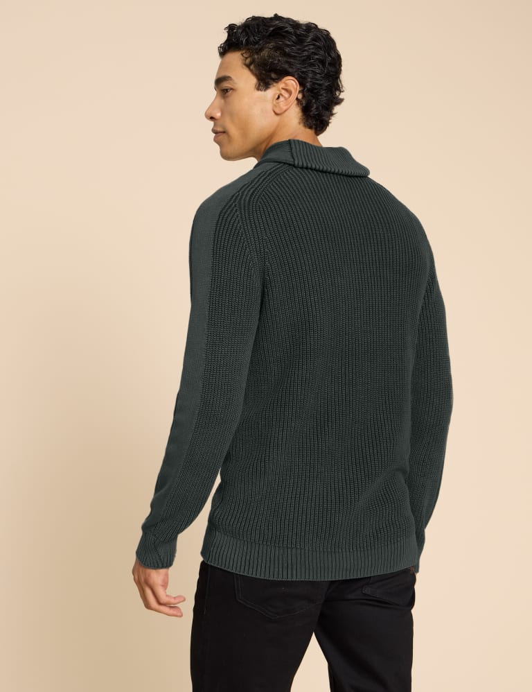 Mens cotton shawl collar sweater discount
