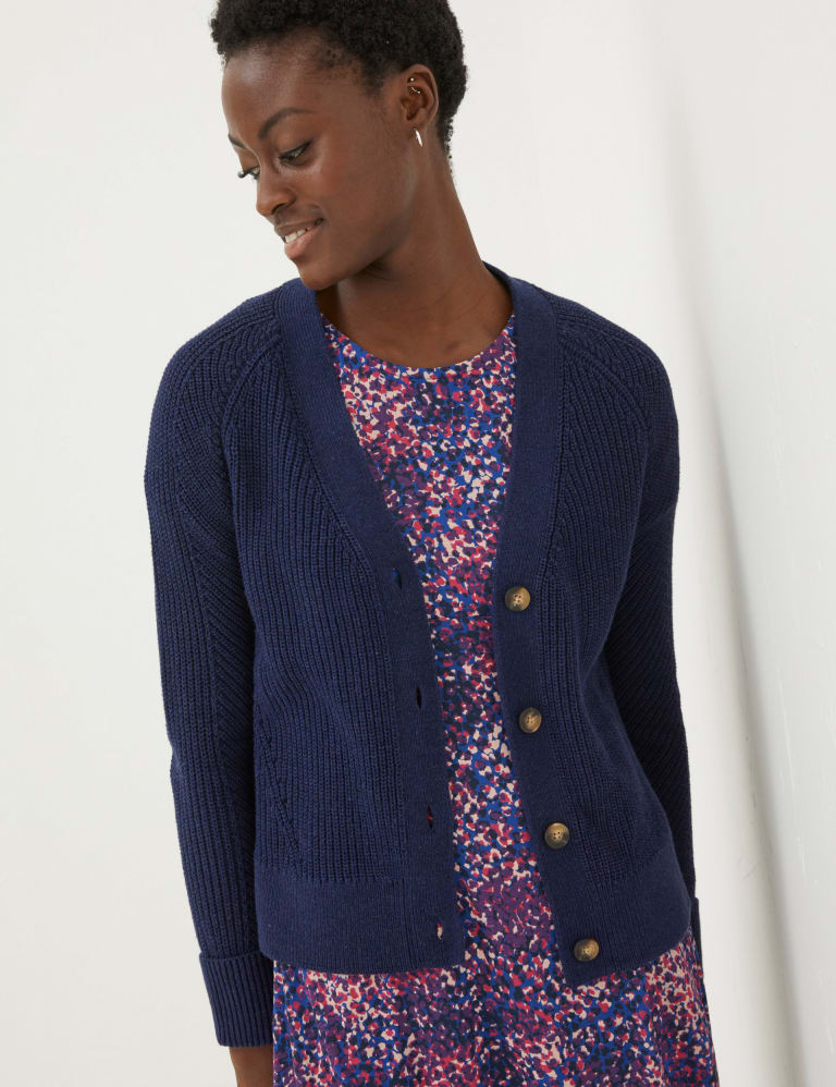 Fat face navy cardigan sale