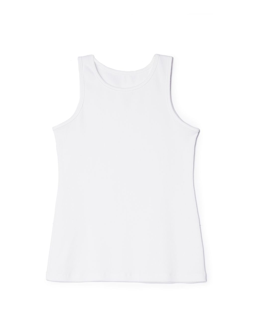 Pure Cotton Ribbed Vest Top 1 of 4
