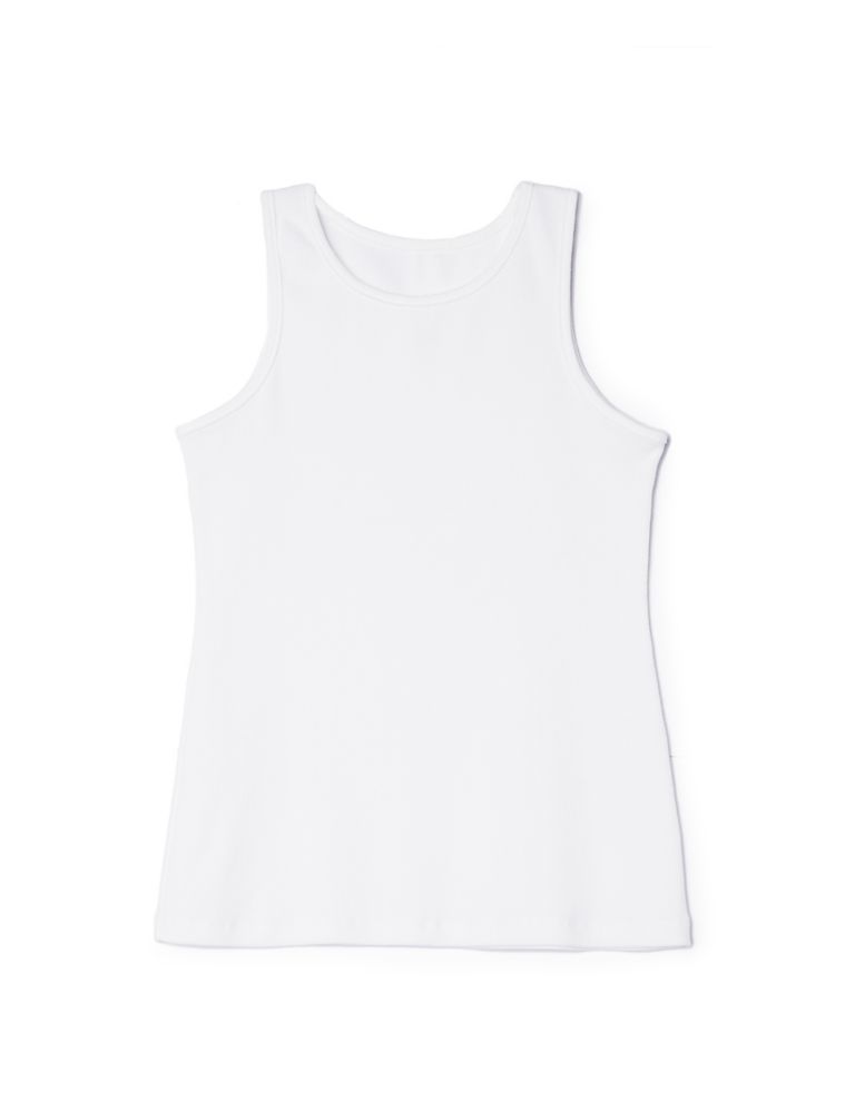 Pure Cotton Ribbed Vest Top 2 of 4