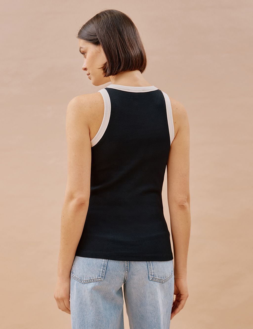 Pure Cotton Ribbed Vest 2 of 5
