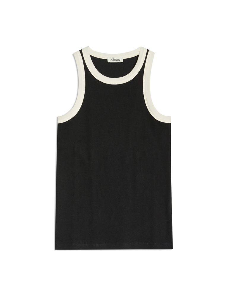 Pure Cotton Ribbed Vest 2 of 5