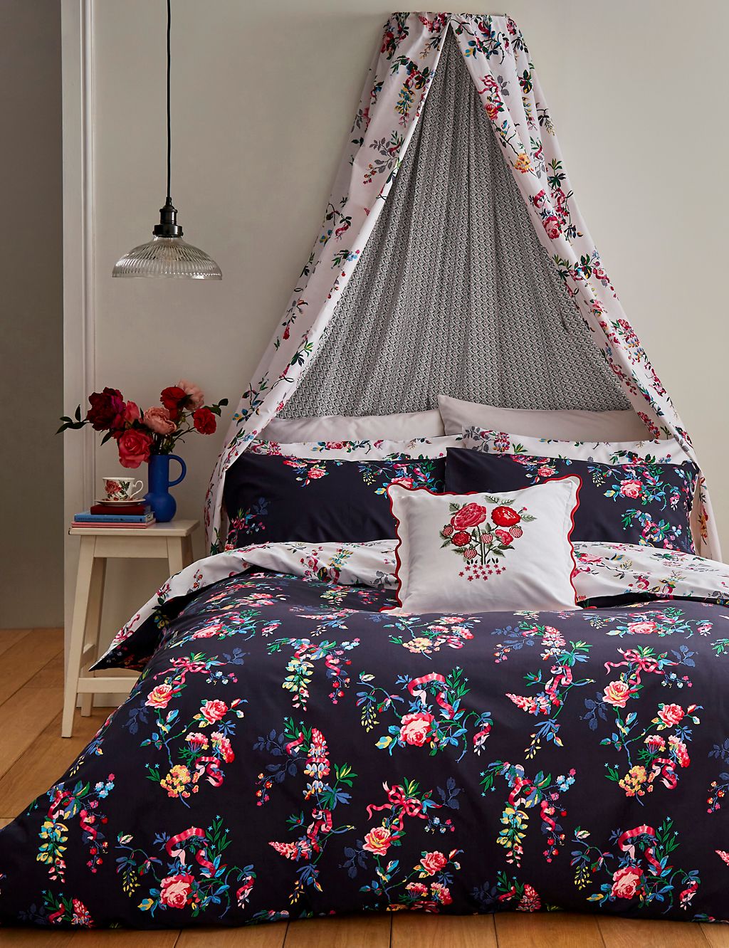 Pure Cotton Ribbon Roses Bedding Set 3 of 3