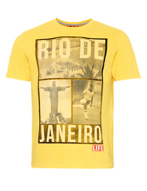 Pure Cotton Rio de Janeiro City T-Shirt Image 2 of 4