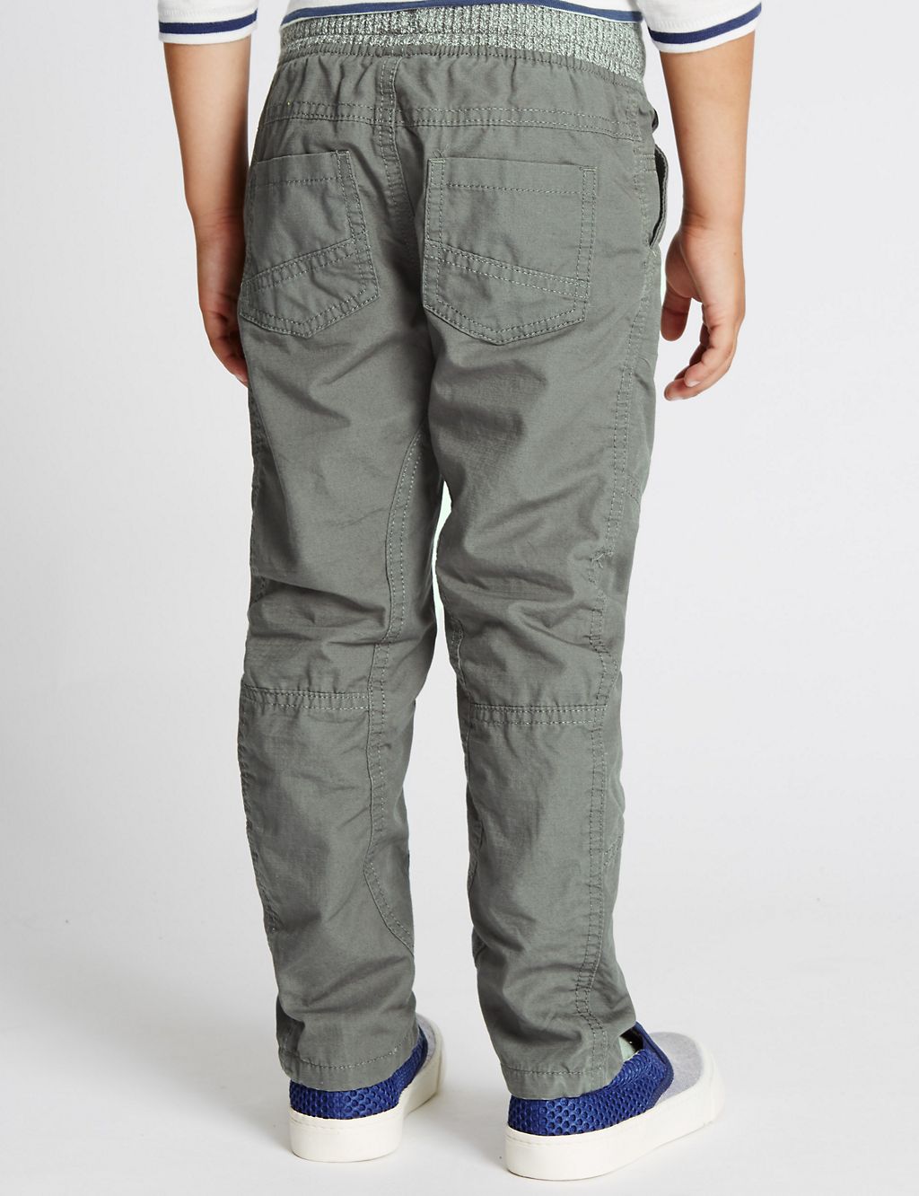 Pure Cotton Ripstop Trousers (1-7 Years) 2 of 5