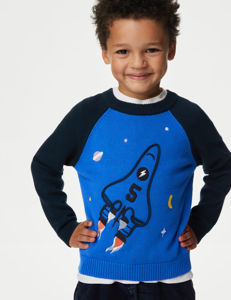 Pure Cotton Rocket Jumper 2 8 Yrs