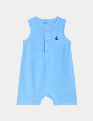 Pure Cotton Romper (0-3 Yrs) Image 2 of 5
