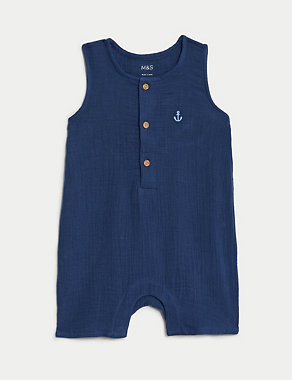 Pure Cotton Romper (0-3 Yrs) Image 2 of 6