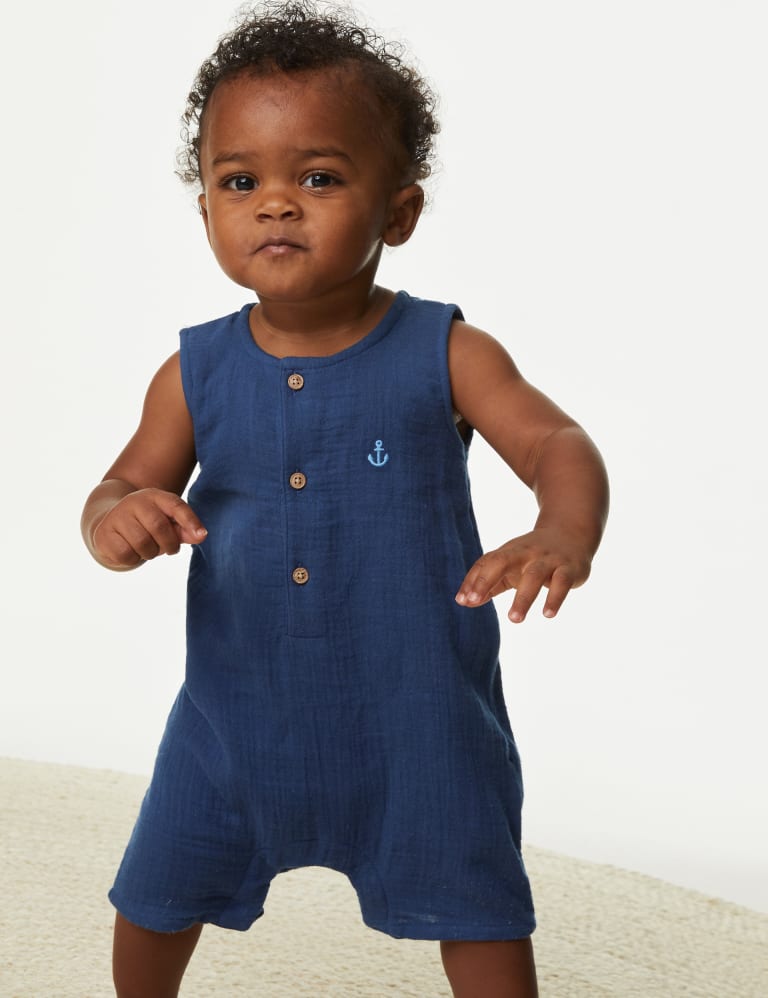 Pure Cotton Romper 0 3 Yrs M S Collection M S