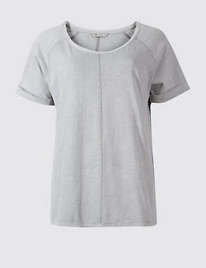 Pure Cotton Round Neck Short Sleeve T-Shirt Image 2 of 5