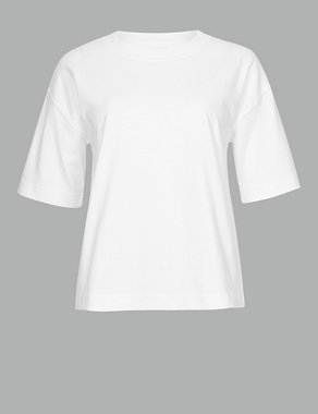 Pure Cotton Round Neck Short Sleeve T-Shirt Image 2 of 4