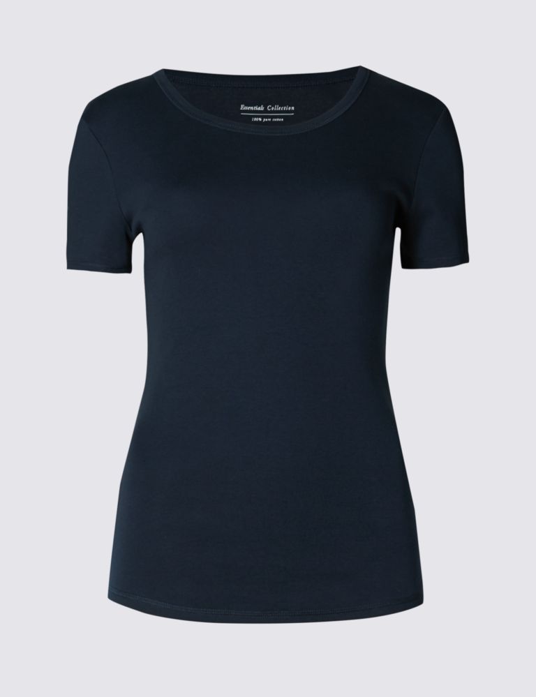 Pure Cotton Round Neck Short Sleeve T-Shirt 2 of 3