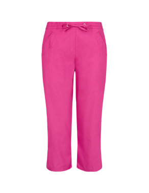 Pure Cotton Rugby Cropped Trousers Image 2 of 5