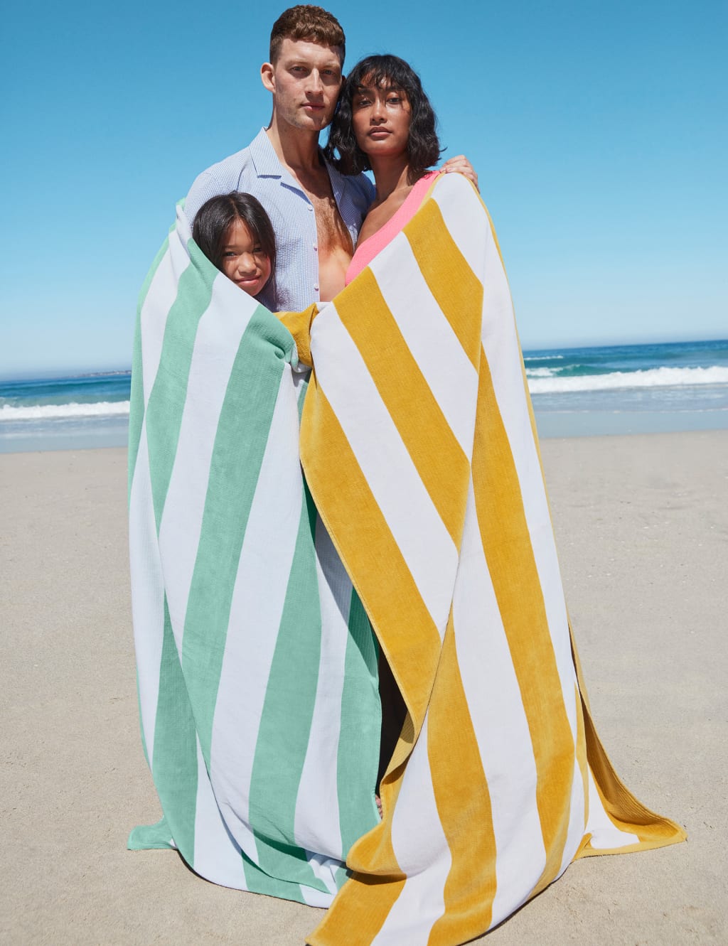 Pure Cotton Sand Resistant Striped Beach Towel M S Collection M S