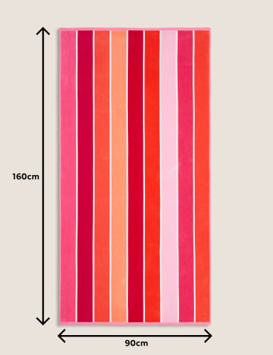 Pure Cotton Sand Resistant Striped Beach Towel 4 of 4