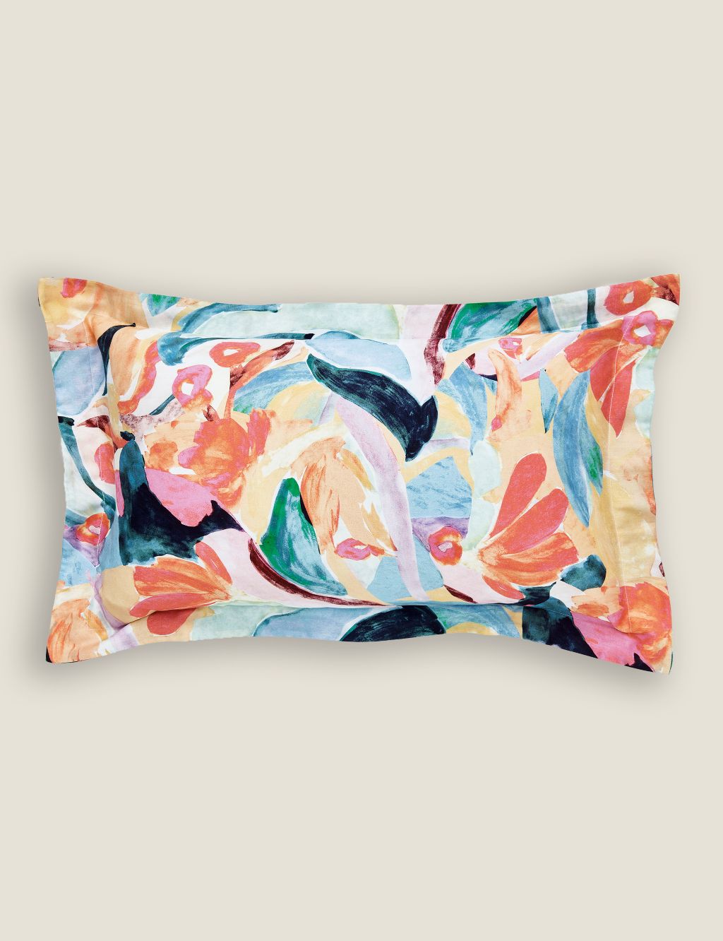 Pure Cotton Sateen Abstract Art Oxford Pillowcase 3 of 3