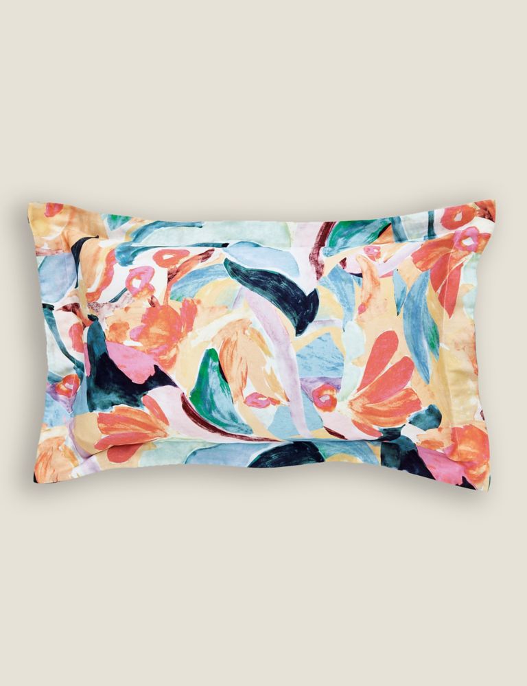 Pure Cotton Sateen Abstract Art Oxford Pillowcase 1 of 3