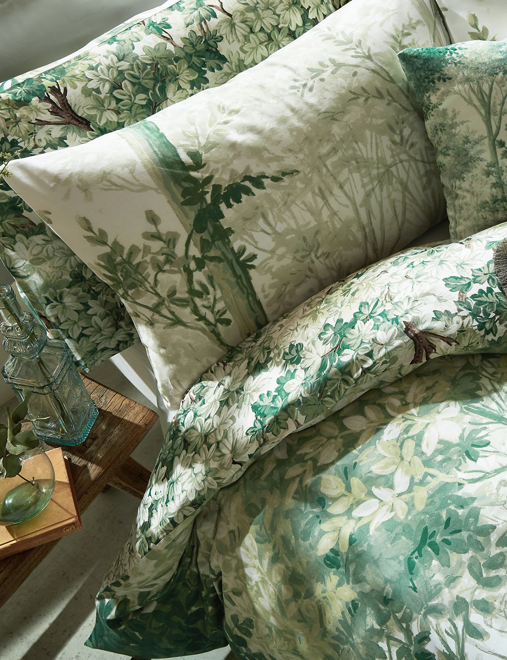 Pure Cotton Sateen Coppice Forest Bedding Set 2 of 9