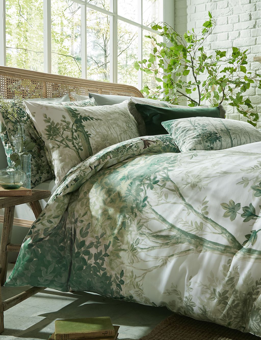 Pure Cotton Sateen Coppice Forest Bedding Set 7 of 9