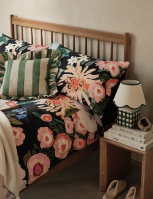 Pure Cotton Sateen Floral Bedding Set | M&S Collection | M&S