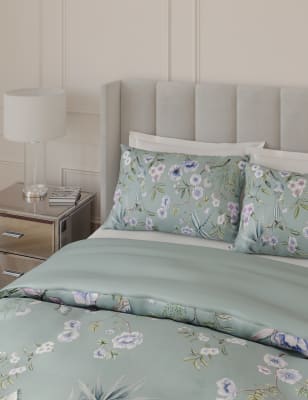 Pure Cotton Sateen Floral Bedding Set | M&S Collection | M&S