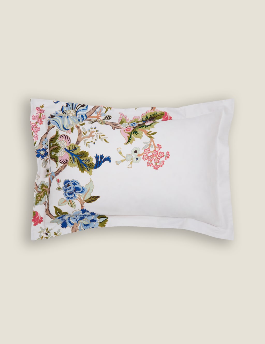Pure Cotton Sateen Fussang Tree Oxford Pillowcase Sanderson M&S