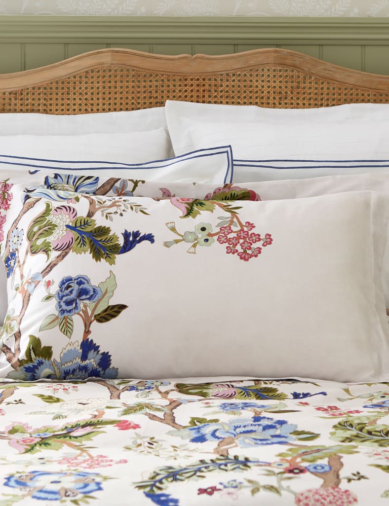 Pure Cotton Sateen Fussang Tree Oxford Pillowcase Sanderson M&S