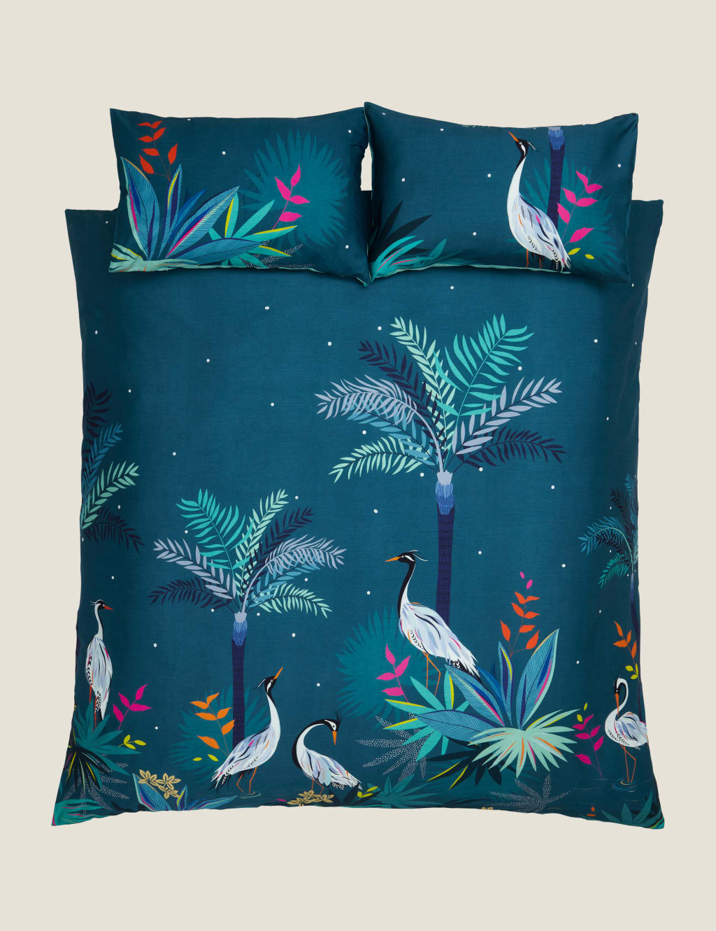 Pure Cotton Sateen Heron Bedding Set Sara Miller M&S
