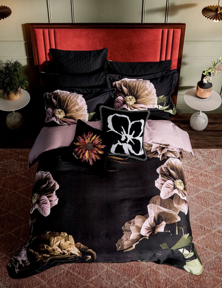 Pure Cotton Sateen Paper Floral Bedding Set 1 of 5