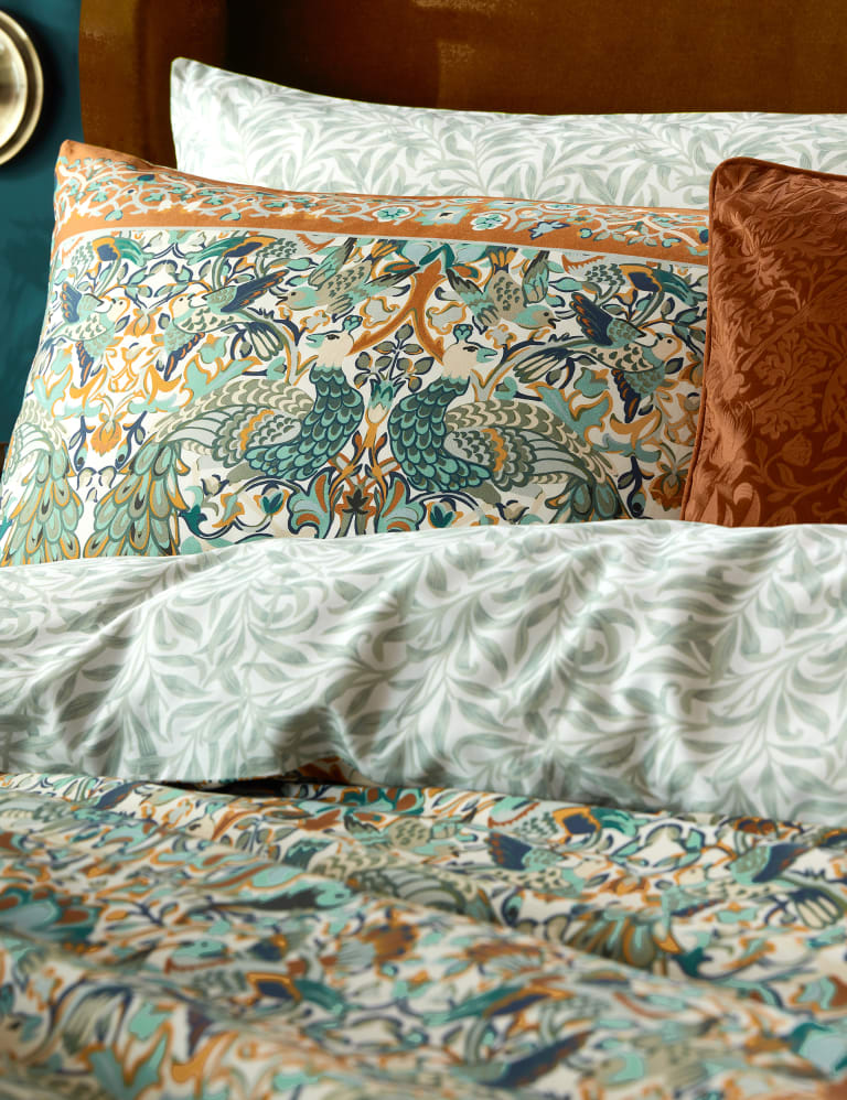 Pure Cotton Sateen Peacock & Bird Bedding Set 2 of 8