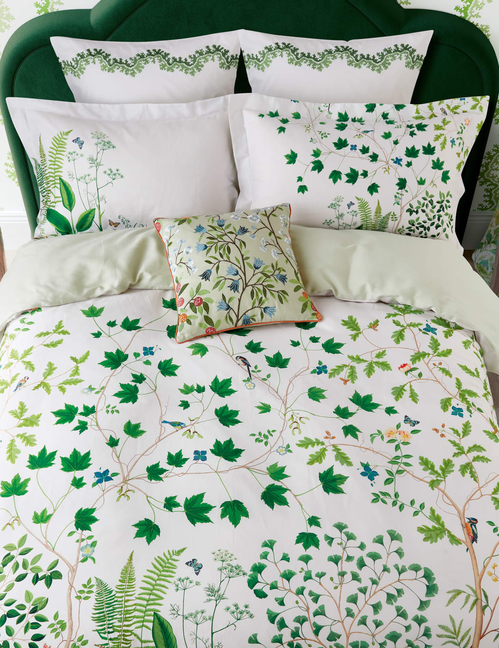 Pure Cotton Sateen Sycamore & Oak Bedding Set Sanderson M&S