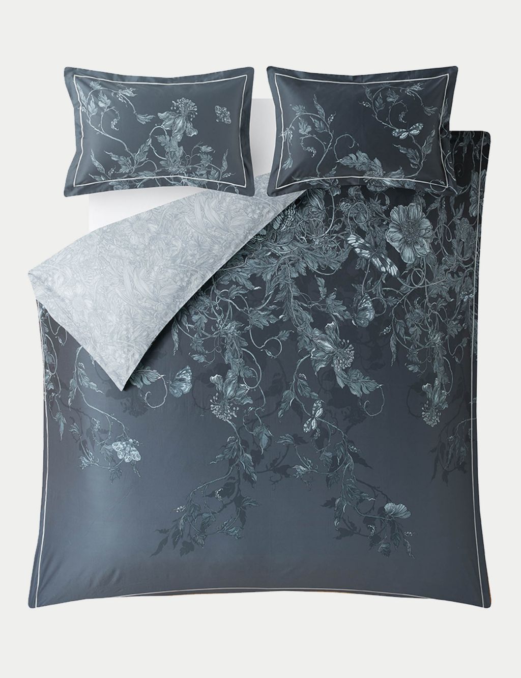 Pure Cotton Sateen Tendril Spill Bedding Set 8 of 9