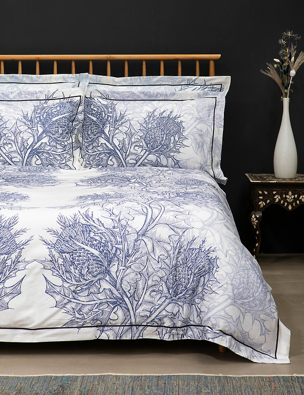 Pure Cotton Sateen Thistle Bedding Set Image 1 of 2