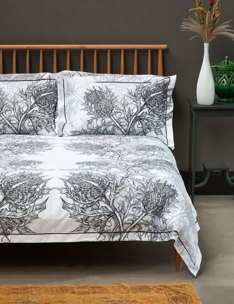 Pure Cotton Sateen Thistle Bedding Set 1 of 6